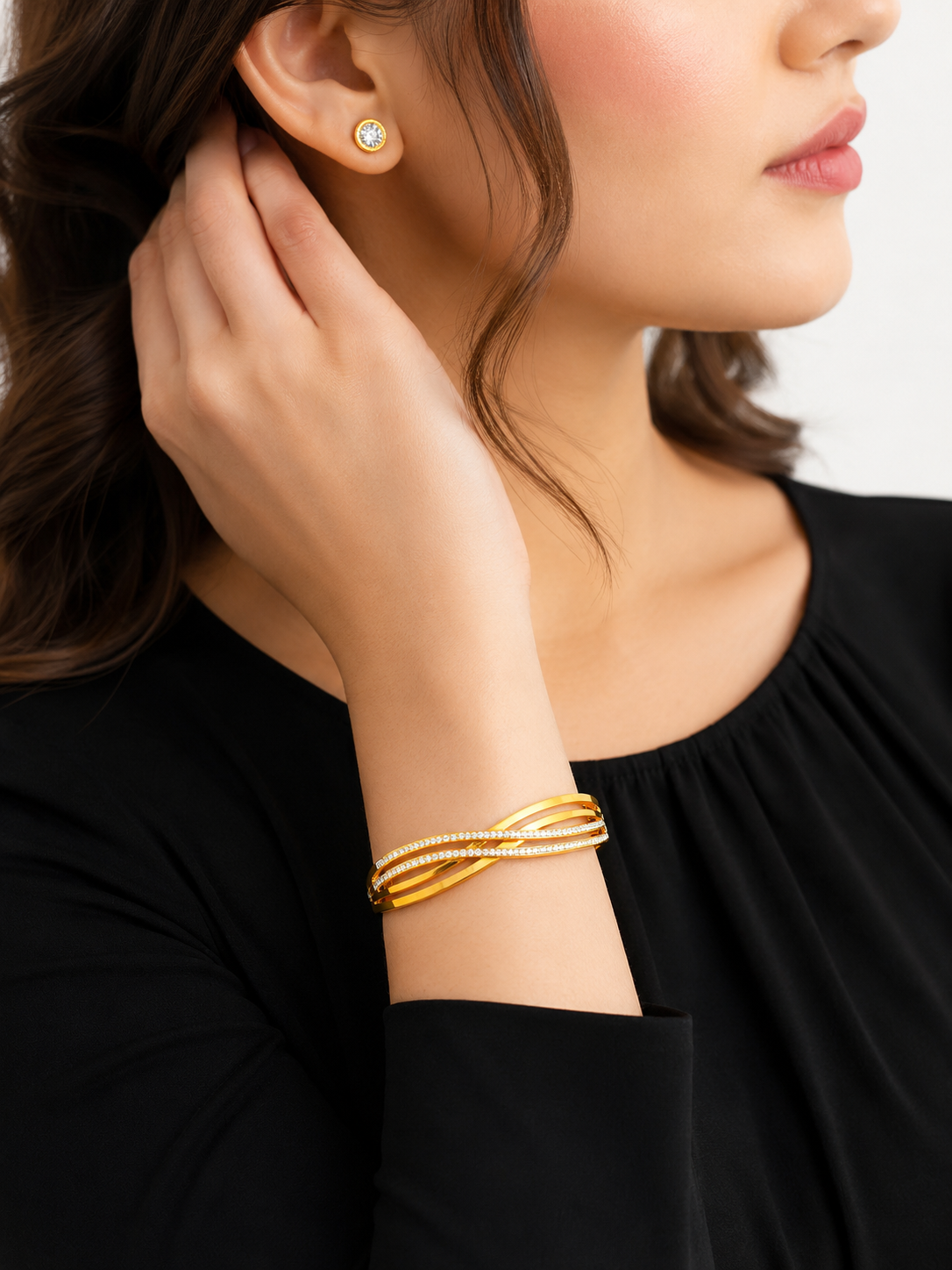 Golden Bloom 18k Anti-Tarnish Kada