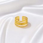 Golden Horizon Adjustable Band Ring | Anti-Tarnish