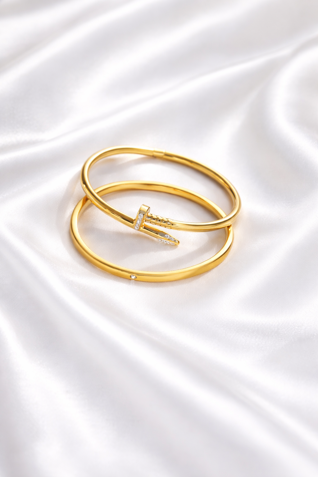 Midnight Halo Gold Plated Crystal Studded Bracelet Combo| Anti-Tarnish