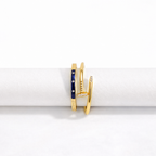 Midnight Halo Gold Plated Crystal Studded Bracelet Combo| Anti-Tarnish