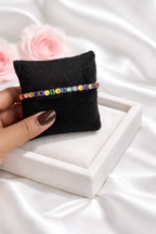 Sleek Multi-Color Crystal Line Bracelet for Everyday Wear Glam