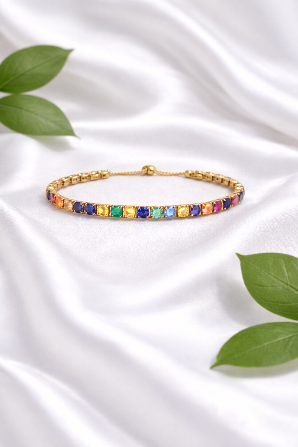 Sleek Multi-Color Crystal Line Bracelet for Everyday Wear Glam