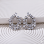 Silver-Plated Crystal Halo Drop Earrings | |  Anti-Tarnish