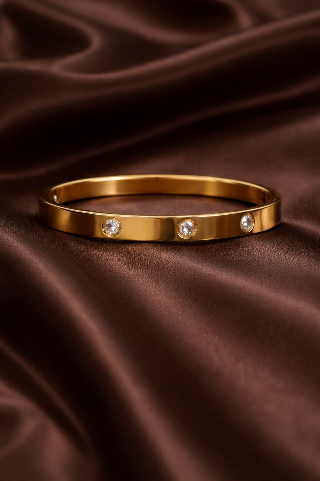 Anti-Tarnish Gold Plated Crystal Studded Bracelet