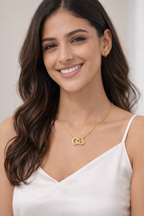 Eternal Bond Interlocked Hearts Necklace Love Pendant