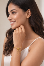 Golden Butterfly & Star Charm Bracelet  |  Anti-Tarnish