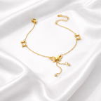 Golden Butterfly & Star Charm Bracelet  |  Anti-Tarnish