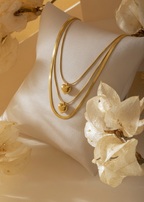 Golden Heart Pendant Layered Necklace – Elegant Dual Chain Design
