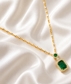Emerald Elegance Pendant 18K Gold plated | Anti-Tarnish