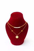 Anti-Tarnish Gold Layered Coin Pendant Necklace