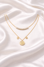 Anti-Tarnish Gold Layered Coin Pendant Necklace
