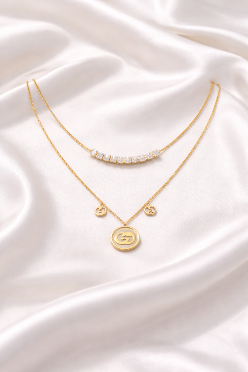 Anti-Tarnish Gold Layered Coin Pendant Necklace