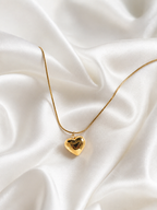 Golden Heart Pendant Necklace Anti-Tarnish